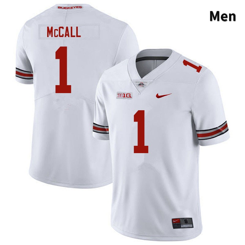 Ohio State Buckeyes Demario McCall Men's #1 White Authentic Stitched College Football Jersey